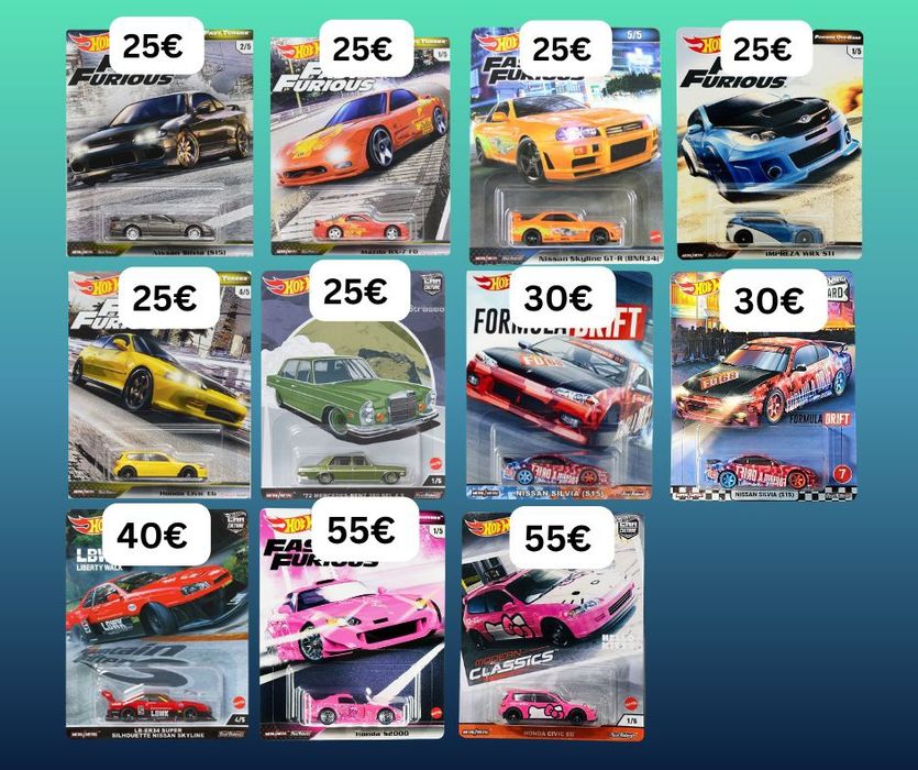 Hot Wheels, Matchbox и Majorette колички