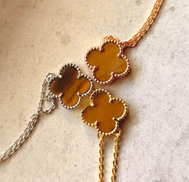 Дамско колие с детелина от тигрово око, Van Cleef & Arpels VCA