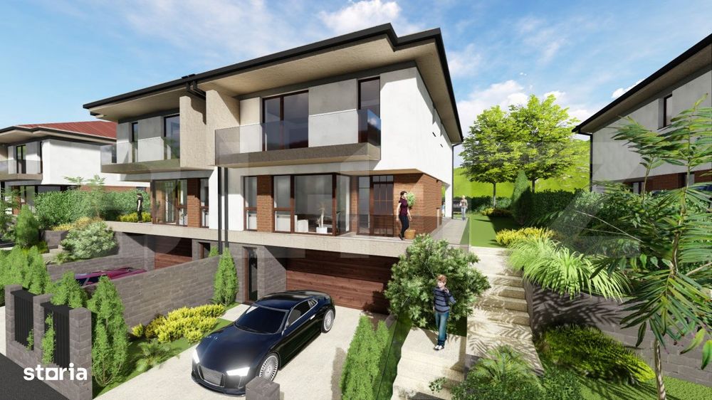 Casa 180 mp, standarde nzeb, garaj dublu, in ansamblu premium