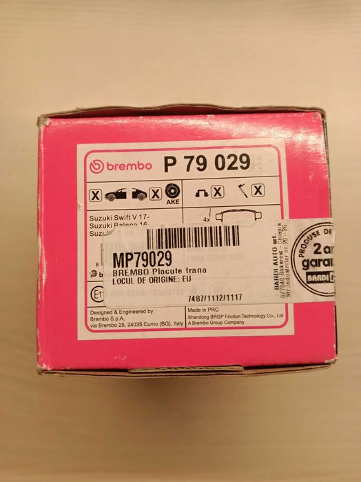 Vand placute frana spate Brembo noi pentru Vitara SX4 scross Swift