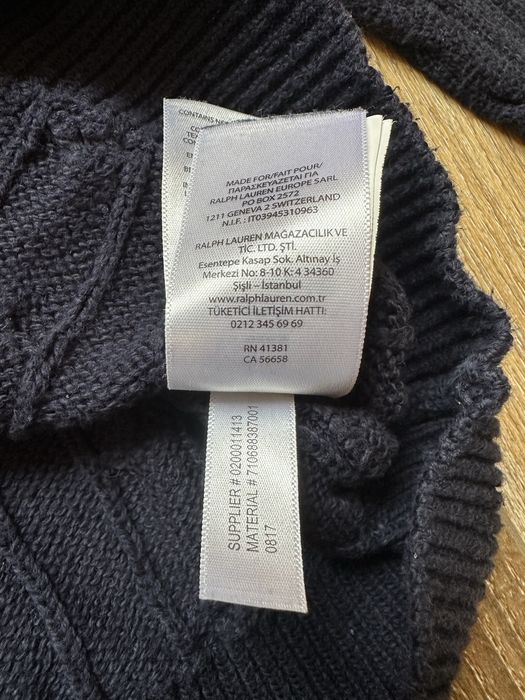 Ralph Lauren cable knit quarter zip