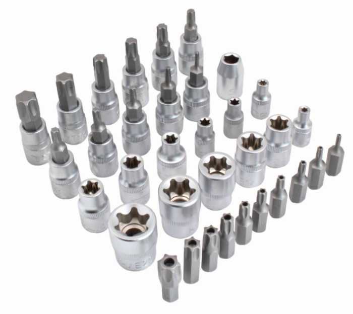 Комплект е - вложки и е - torx / торкс 34 елемента - TBS1046