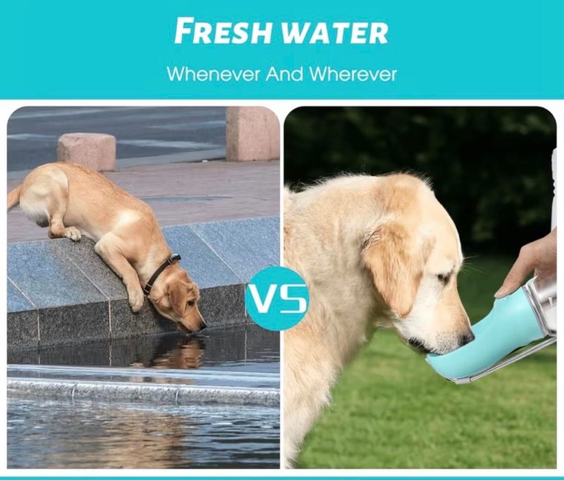 Шише за вода за куче бутилка за вода за куче животни аксесоар
