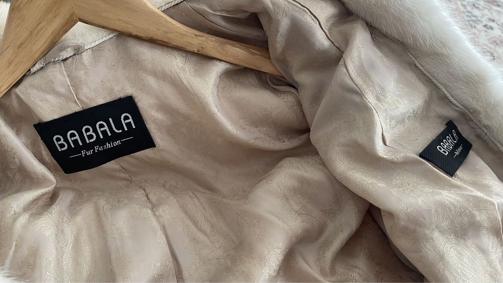 Белая норковая шуба