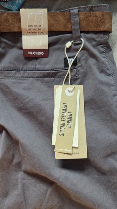 Pantaloni bărbați Tom Tailor Denim – Slim Chino (Noi, cu etichetă + Curea cadou)