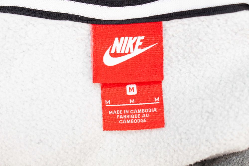 Nike Air оригинален мъжки суичър сиво худи с качулка голямо лого М