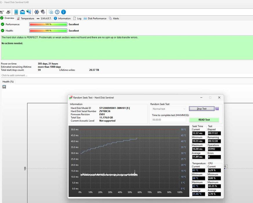 Hard Disk Seagate SkyHawk AI 12TB Stare Excelenta
