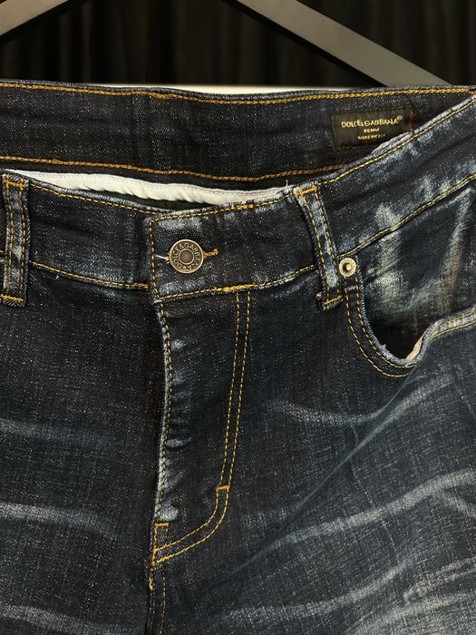 Blugi Dolce&Gabbana  Denim Premium Bărbați Model Nou Slim Fit Logo Brodat Design Modern