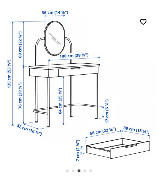 Masa toaleta machiaj