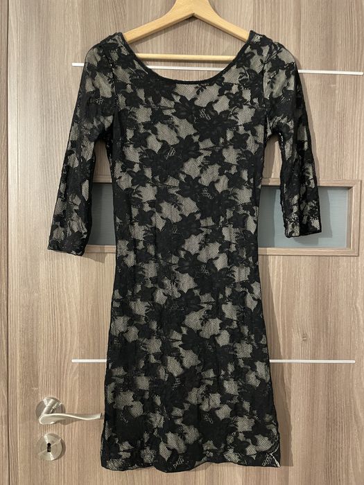 Rochie cu dantela, S, Negru