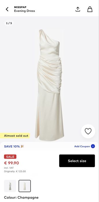 Официална рокля сатенена дълга Misspap