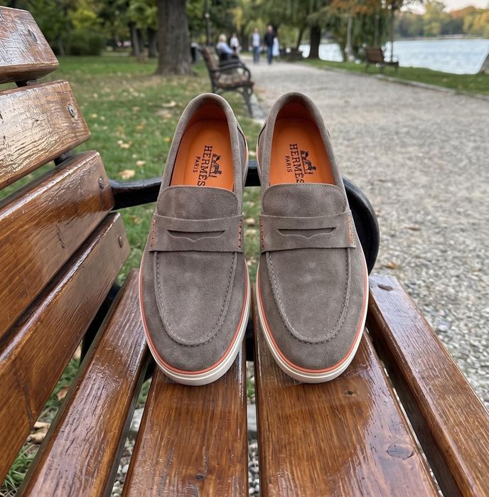Mocasini Hermes - Premium - Piele intoarsa