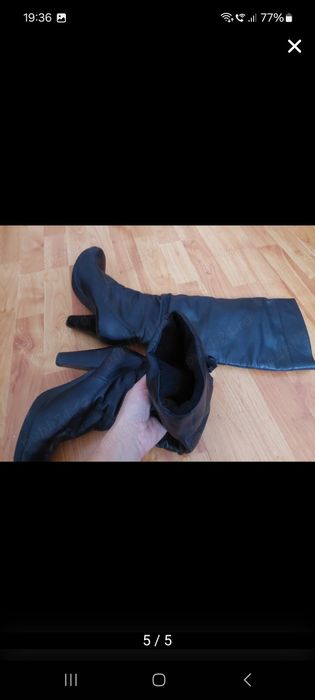Cizme negre de dama din piele naturala-marimea 38