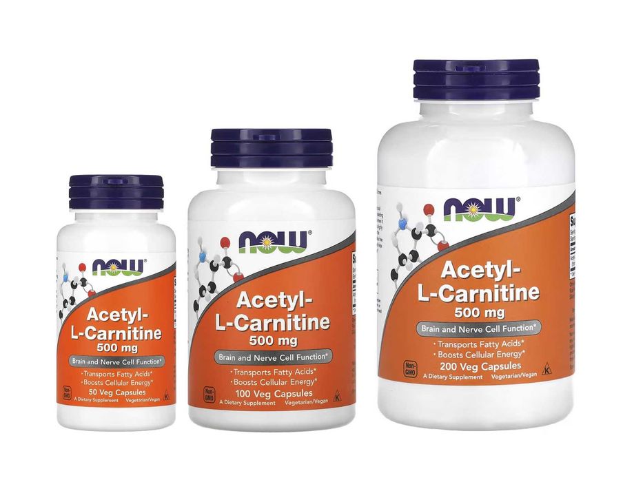 NOW Foods Acetyl L Carnitine Ацетил Lкарнитин, 500 мг