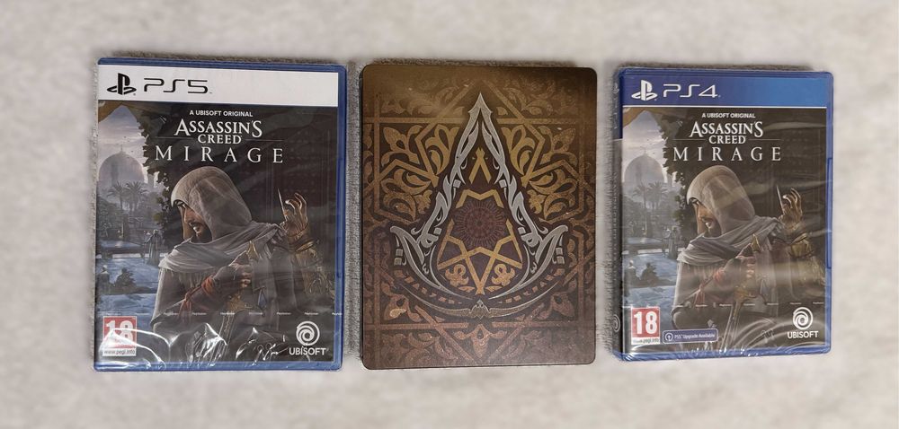 чисто нови Assassin’s Creed Mirage PS4 и PS 5 + Steel book