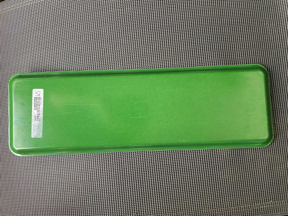 Tava melamina laminata, lucios, alb cu desene, 50x16cm