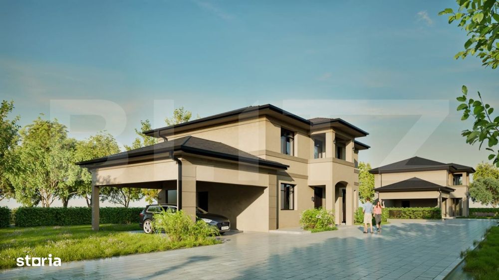 Casa individuala 4 camere, 126mp, 445 teren liber, clasa A+, zona Flor