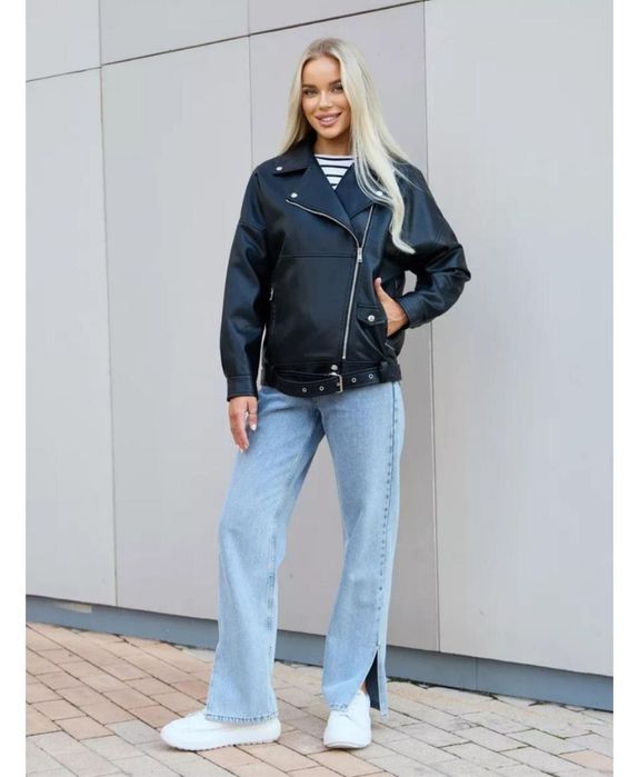 Кожанная куртка М