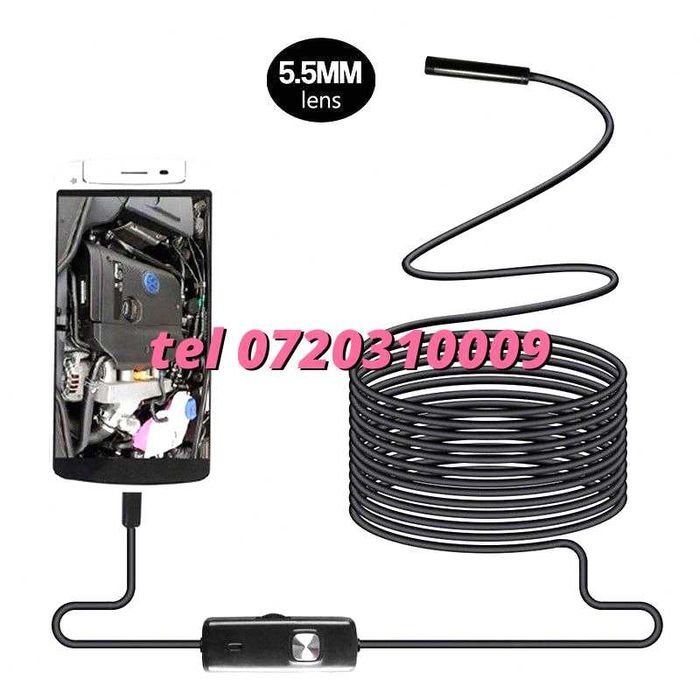 2 M Camera Foto Endoscop / Boroscop , 6 Lumina Led Inspectii Tehnice / Instalatii Pentru Iluminare Si Montaj Pe Echipamente Compatibile
