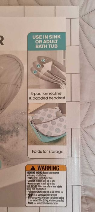 Suport de baie nou-născut Deluxe Baby Bather utilizare chiuvetă /cadă