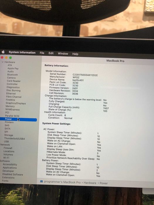 MacBook Pro 2019 Core i9 16GB RAM 512SSD - Kuchli Noutbuk