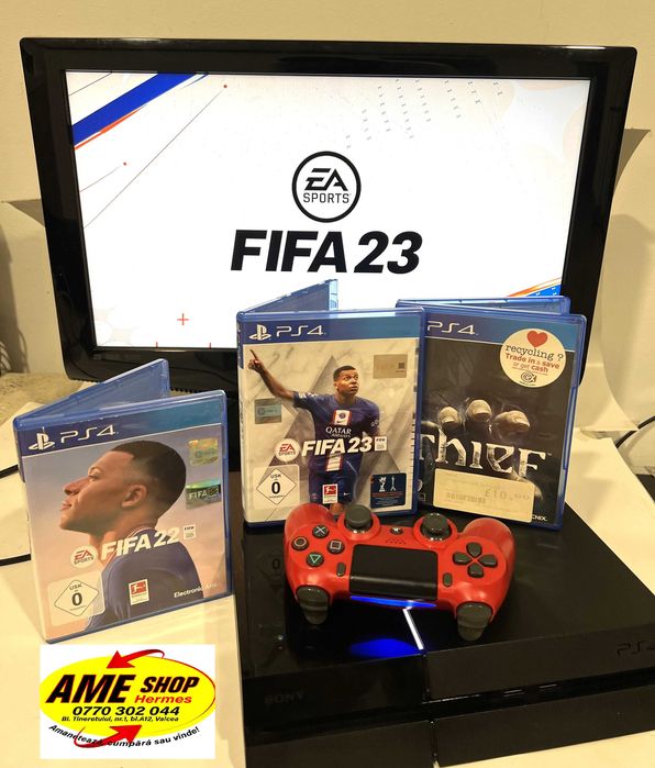 Consolă Sony PS4,  500GB, 3 jocuri si o maneta!