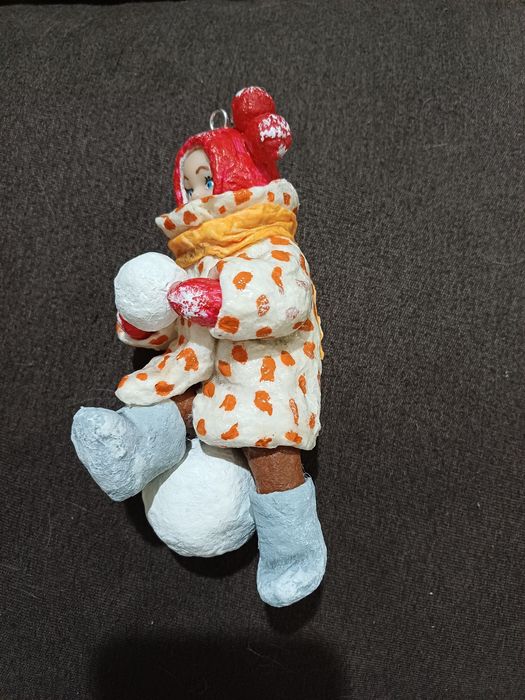 Ватная елочная игрушка