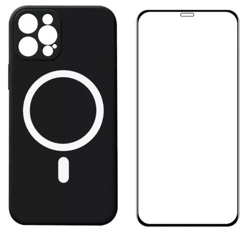 Iphone 11/12/13 PRO MAX Husa Magnetica MagSafe + Folie Sticla Curbata