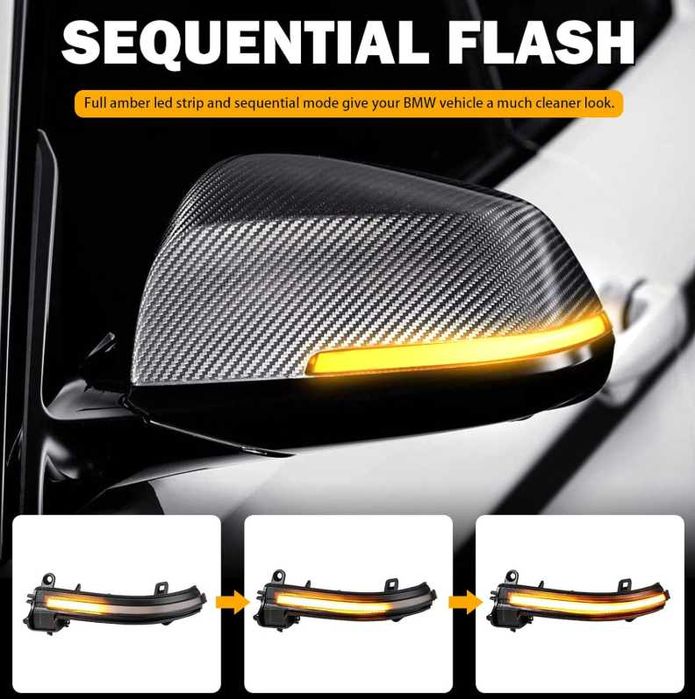 Бягащи мигачи за огледало за BMW F30 / F20