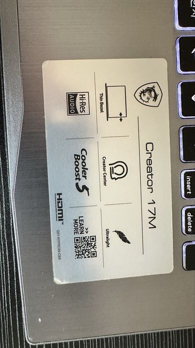 ПРОДАМ Msi Creator 17M