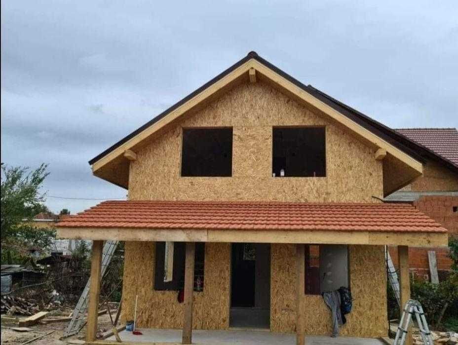 Cabana stil A-Frame, Case, Foisoare si Terase din structura de lemn la comanda