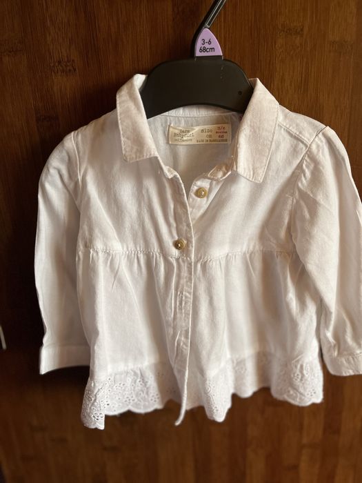 Camasa alba  ZARA - mar 68 3-6 luni