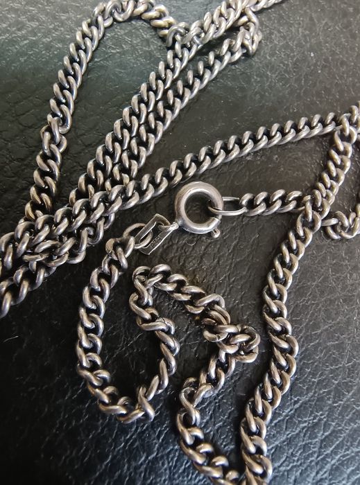 Красиво Сребърно Дамско Дизайнерско Колие  Часовник