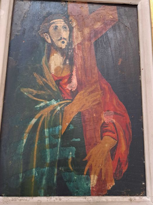 tablou Isus pictura veche pe pfl 33/43 cm
