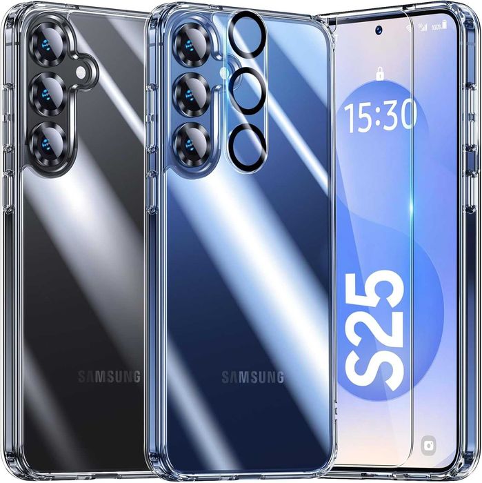 Husa  Samsung Galaxy S25 + 2 sticle fata + 2 sticle camera