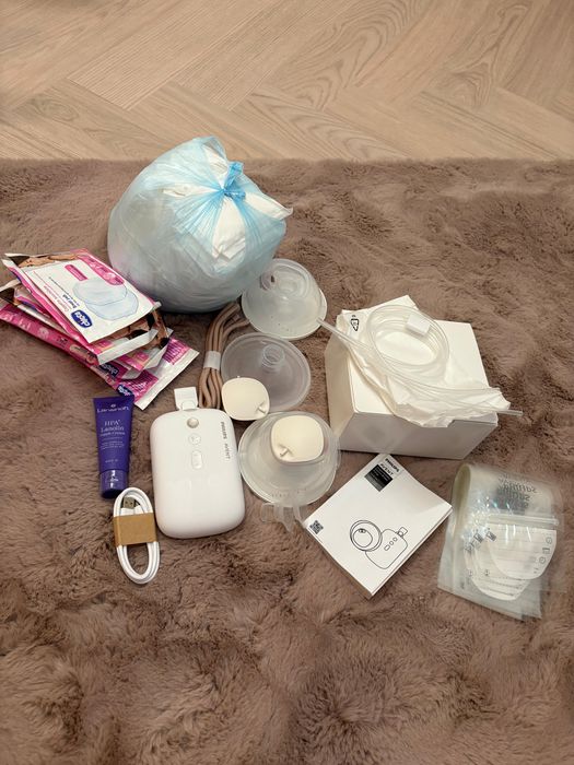 Philips Avent Hands-Free Duo NOUĂ + consumabile + Aspirator Braun + accesorii bebeluș