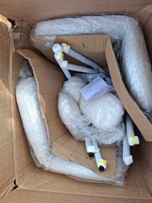 Set de 2 scaune de sufragerie moderne cu cotiere, bej