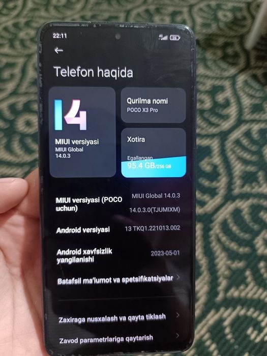 Poco x3 pro 256 GB