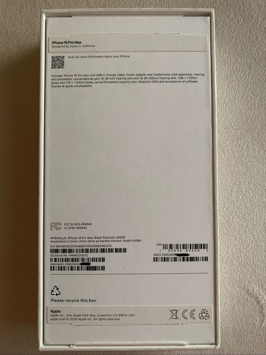 Iphone 16 Pro Max 256gb