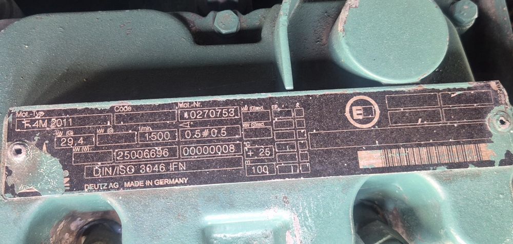 Vand Generator electric trifazic 20 kVA (16 kW) diesel motor Deutz 4 cilindri