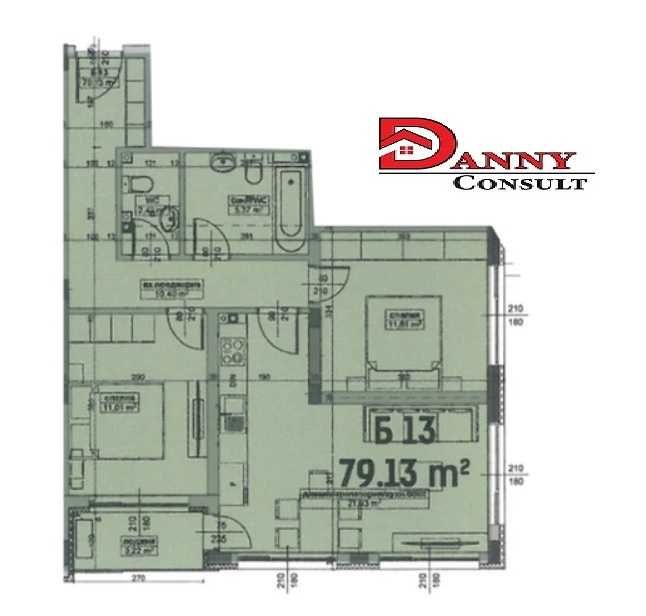 Продава се Тристаен апартамент в Велико Търново, Акация - 91 кв.м за 1059 €/кв.м - Снимка #1