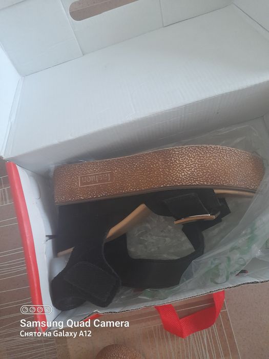 Босоножки на платформе замша на лепучках