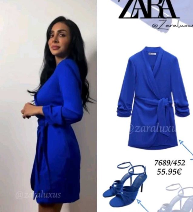 Sacou superb, stil rochie, nou, cu etichetă Zara, XS