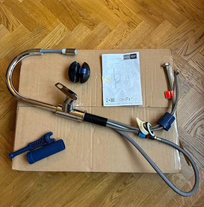 Grohe Get QuickFix - Кухненски смесител с издъпващ душ