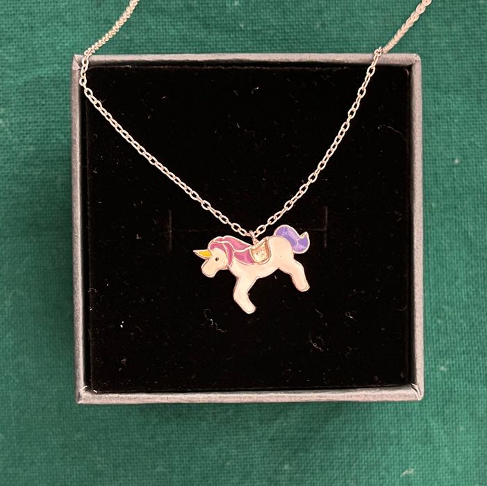 Lănțișor cu pandantiv unicorn argint 925