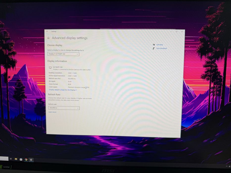 Monitor Gaming Fast IPS LED MSI 27 Inch QHD 2K nVidia G-Sync 170hz HDR