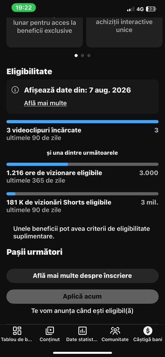 Canal YouTube 3000 de Abonați activi