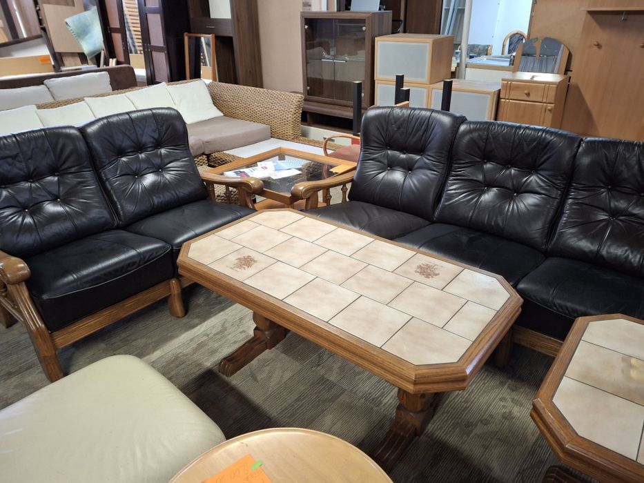 Set lemn masiv canapea fotoliu masa