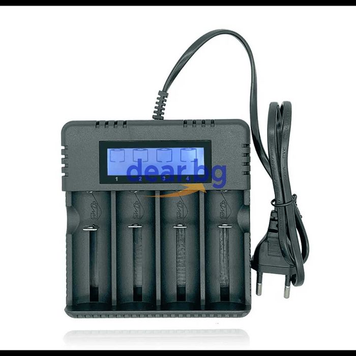 Универално зарядно устройство за 4бр. Li-Ion батерии с дисплей