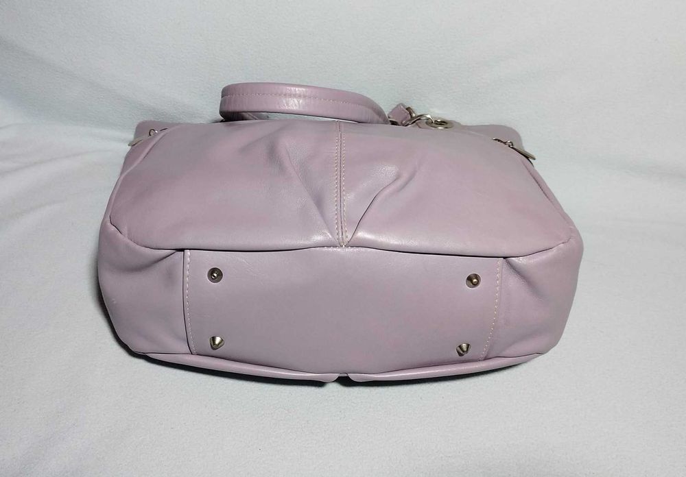 Geanta piele naturala lila